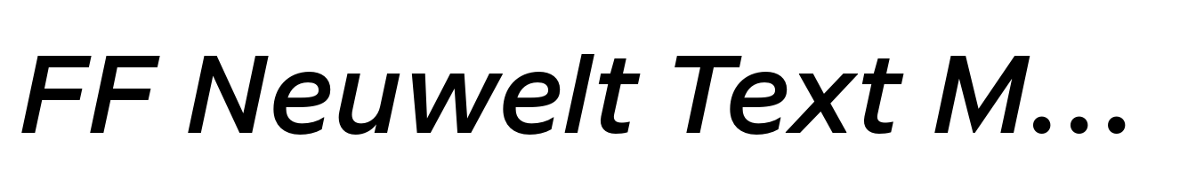 FF Neuwelt Text Medium Italic